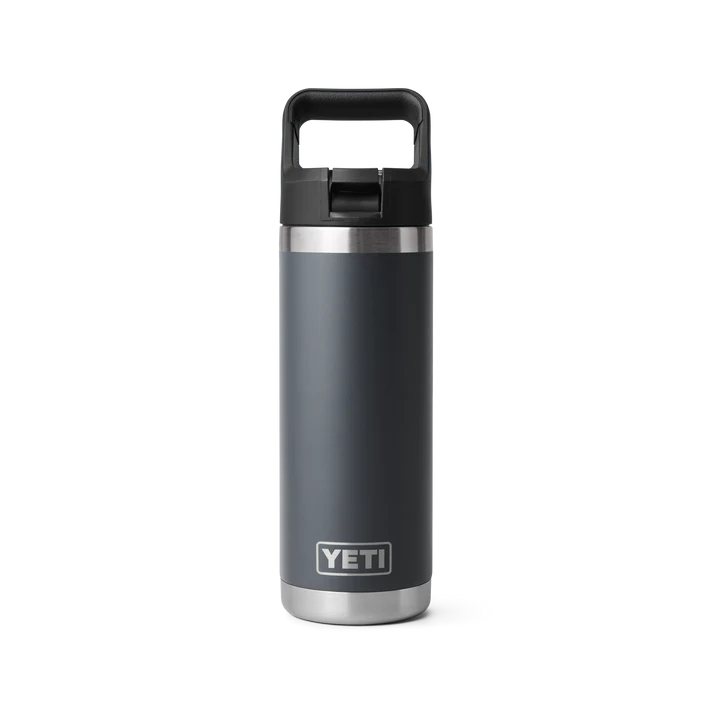 YETI Rambler 18 OZ (532ml) Bottle With Straw Cap - Charcoal