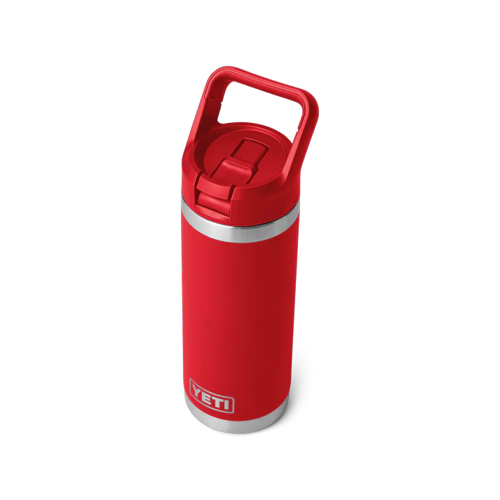 YETI Rambler 18 OZ (532ml) Bottle With Straw Cap - Rescue Red - alternative angled view