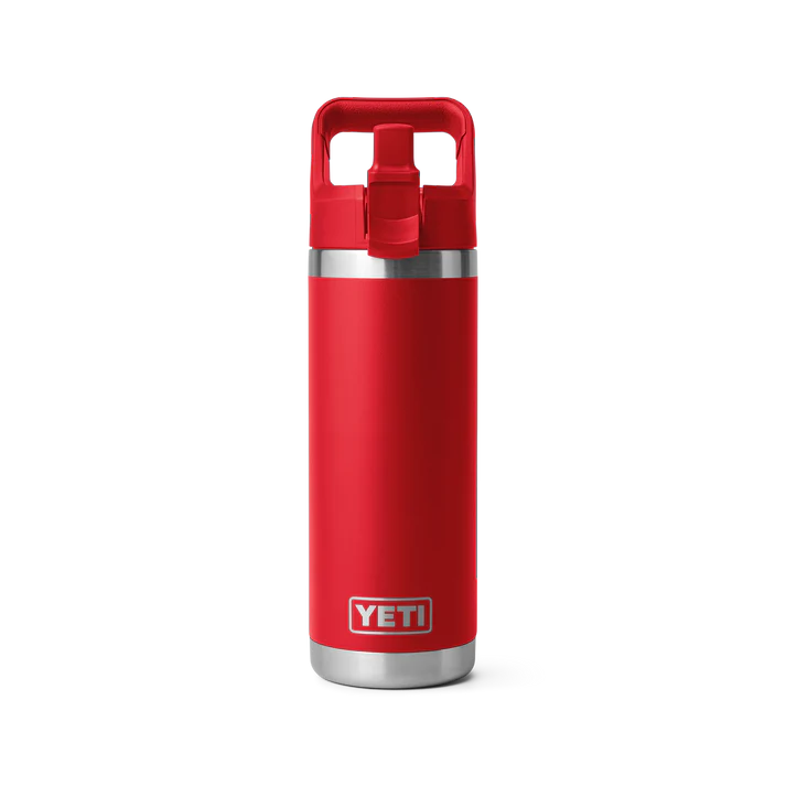YETI Rambler 18 OZ (532ml) Bottle With Straw Cap - Rescue Red - straw cap detail