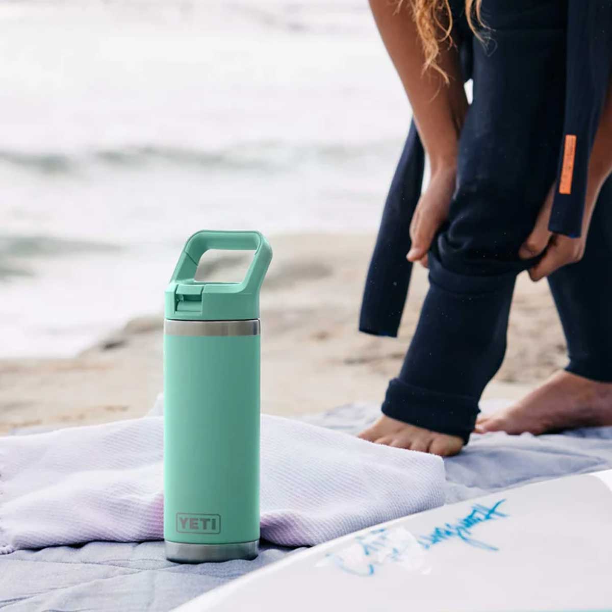 YETI Rambler 18 OZ (532ml) Bottle With Straw Cap - Seafoam