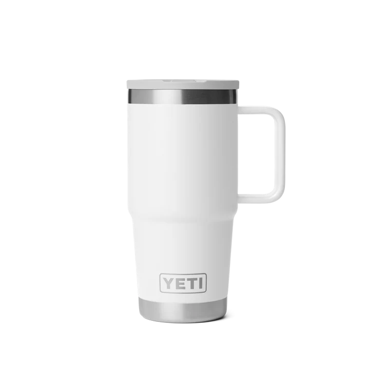 YETI Rambler 20 OZ (591ml) Travel Mug With Straw Lid - White