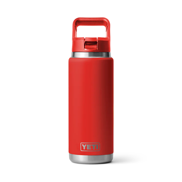 YETI Rambler 26 OZ (769ml) Bottle With Straw Cap - Rescue Red