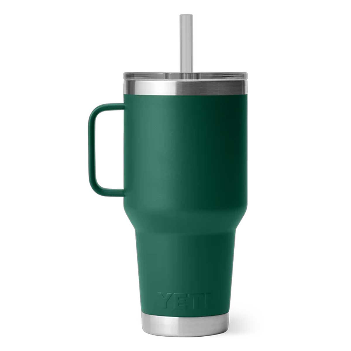 YETI Rambler 35 OZ (994ml) Straw Mug With Straw Lid - Black Forest Green