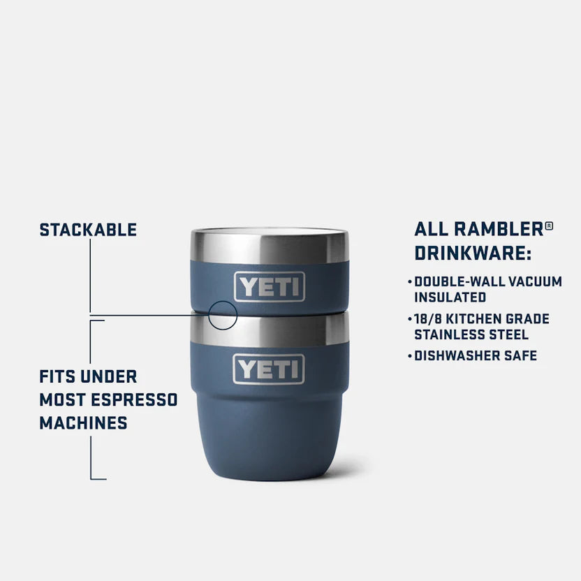 YETI Rambler 4 OZ (118ml) Stackable Espresso Cups - Features