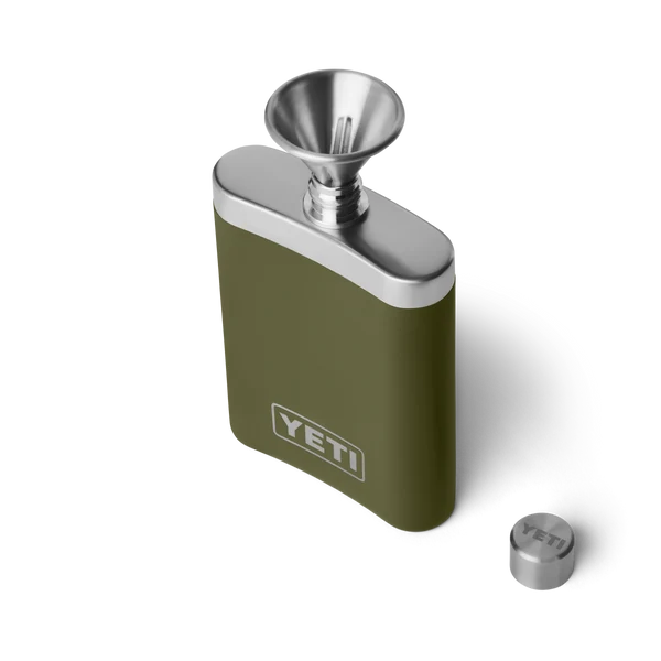 YETI Rambler 7 OZ Flask - Upland Birds Olive
