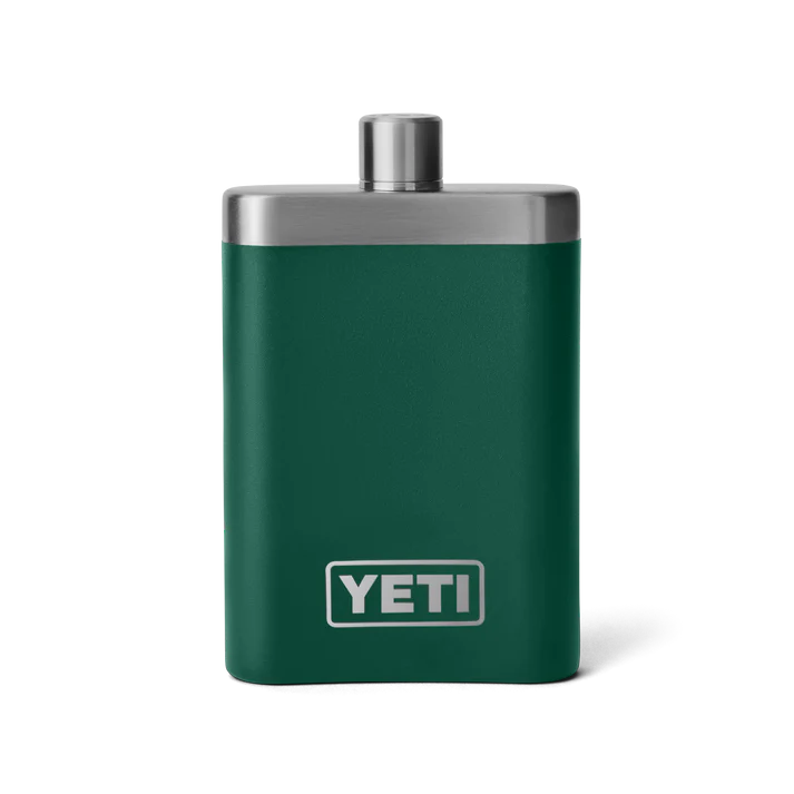 YETI Rambler 7 OZ Flask - Black Forest Green