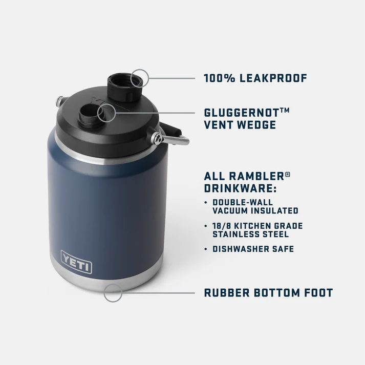 YETI Rambler Half Gallon (1.89 L) Jug - Features