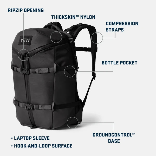 YETI Ranchero Backpack 27L - Stag Dark Red