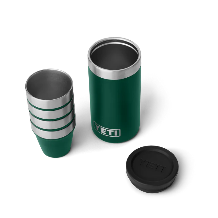 YETI Shot Glasses With Carrying Case - Black Forest Green
