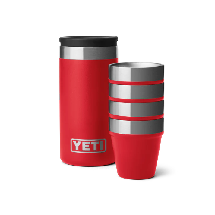 YETI Shot Glasses With Carrying Case - Rescue Red