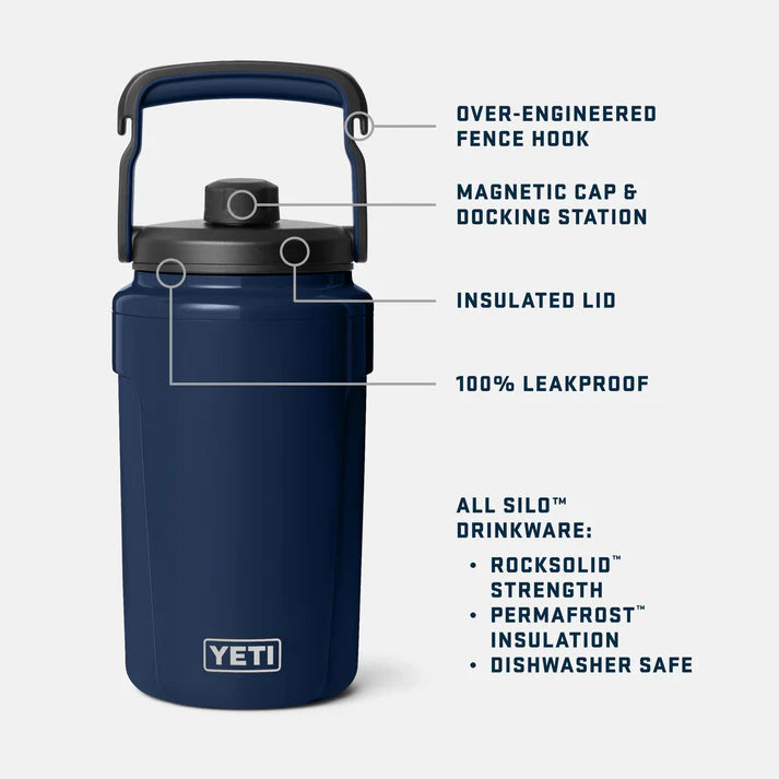 YETI Silo Half Gallon (1.89L) Jug With Magdock Chug Cap - White