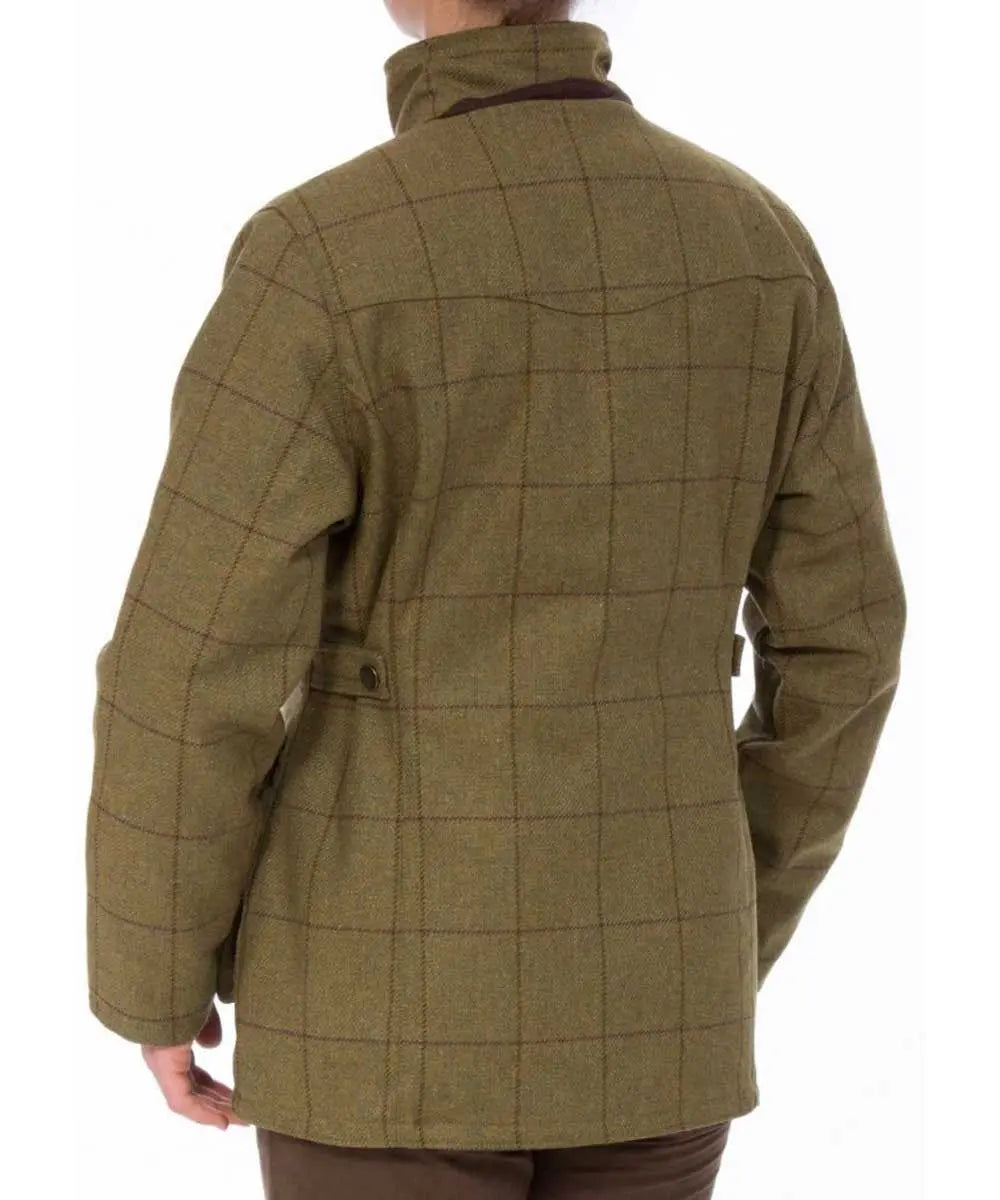 ALAN PAINE - Ladies Rutland Tweed Waterproof Shooting Coat - Lichen
