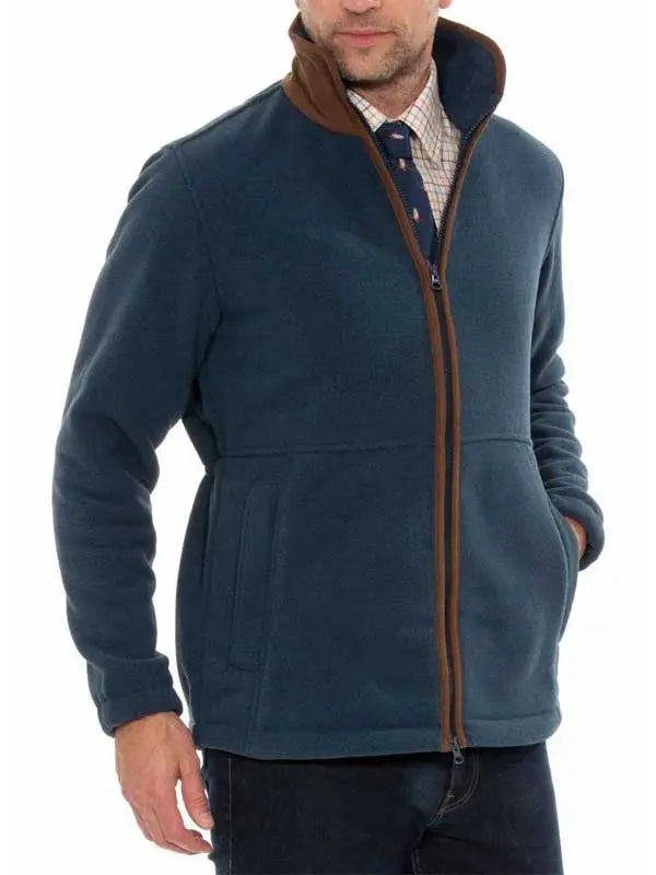 ALAN PAINE - Mens Aylsham Fleece Jacket - Blue Steel
