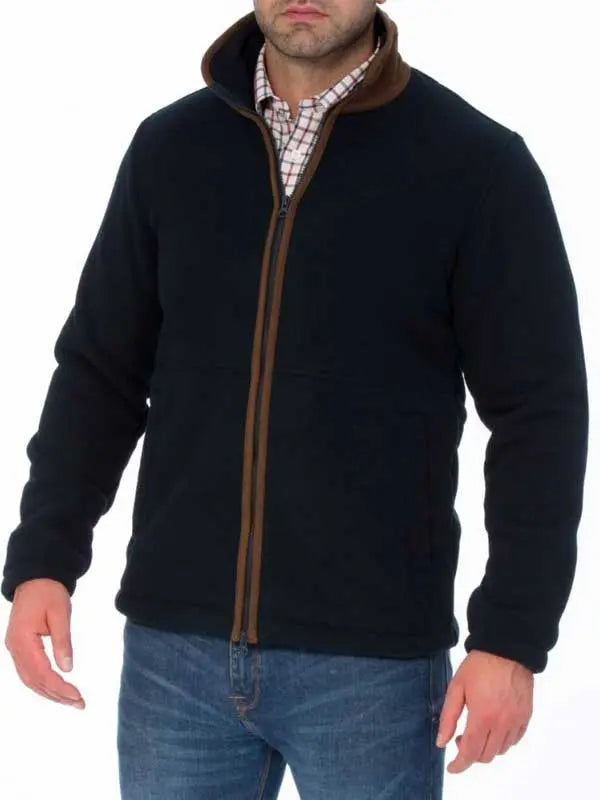 ALAN PAINE - Mens Aylsham Fleece Jacket - Dark Navy