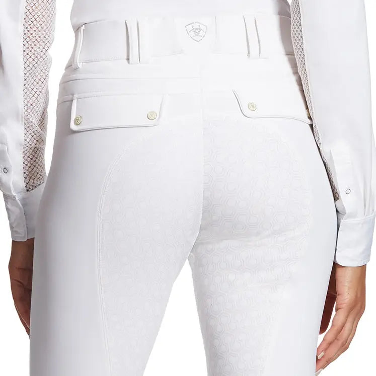 50% OFF - ARIAT Tri Factor Grip Full Seat Breeches – Womens - White - Size: 28" Waist / Long Leg Ariat