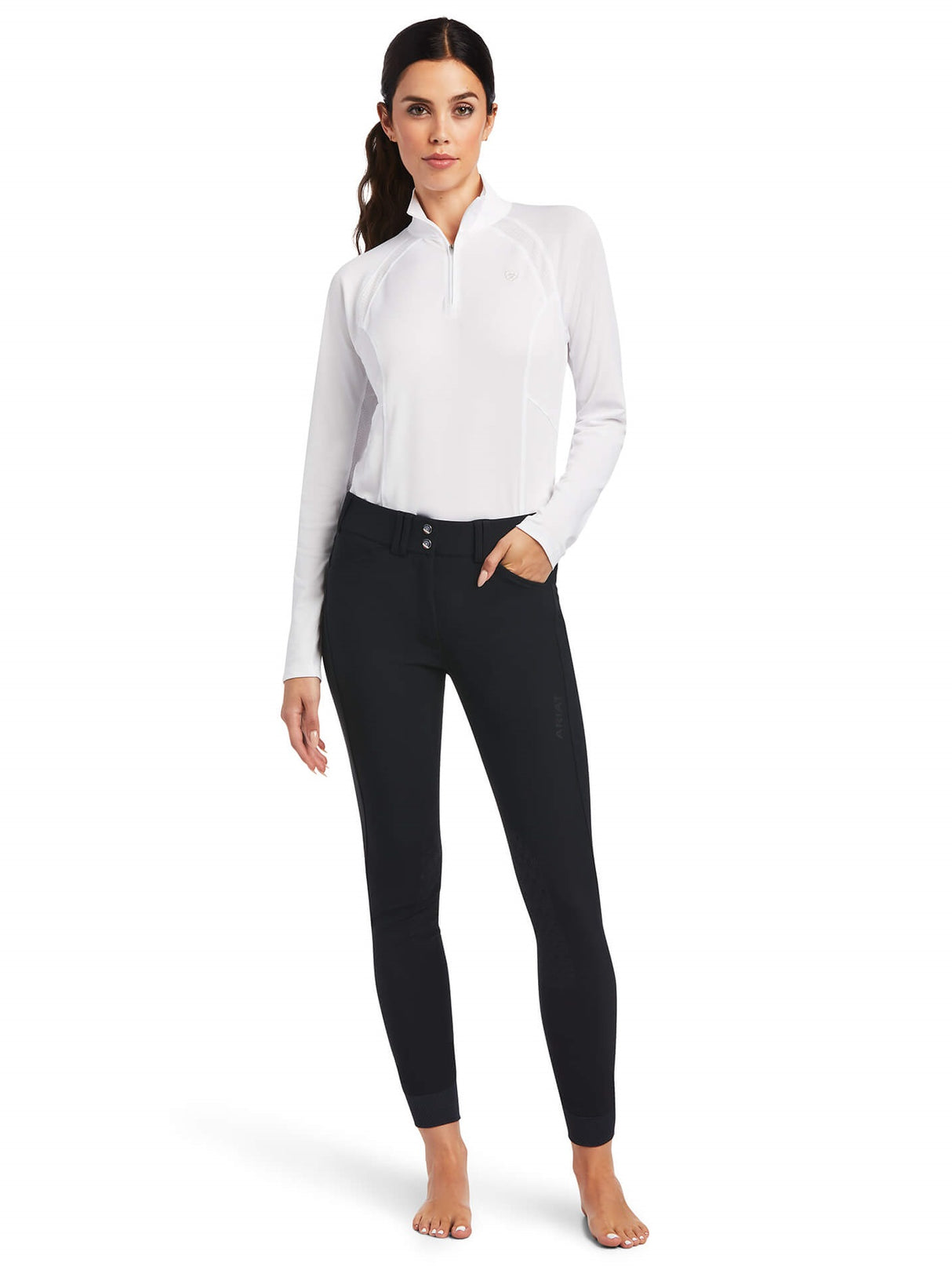 ARIAT Tri Factor Grip Full Seat Breeches – Womens - Black Ariat
