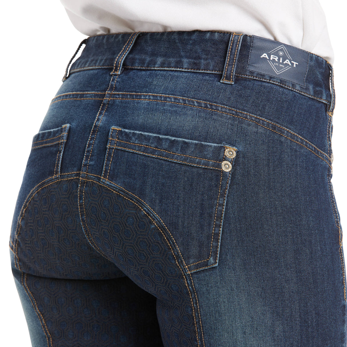 ARIAT Halo Denim Riding Breeches – Womens Full Seat - Marine Blue Ariat