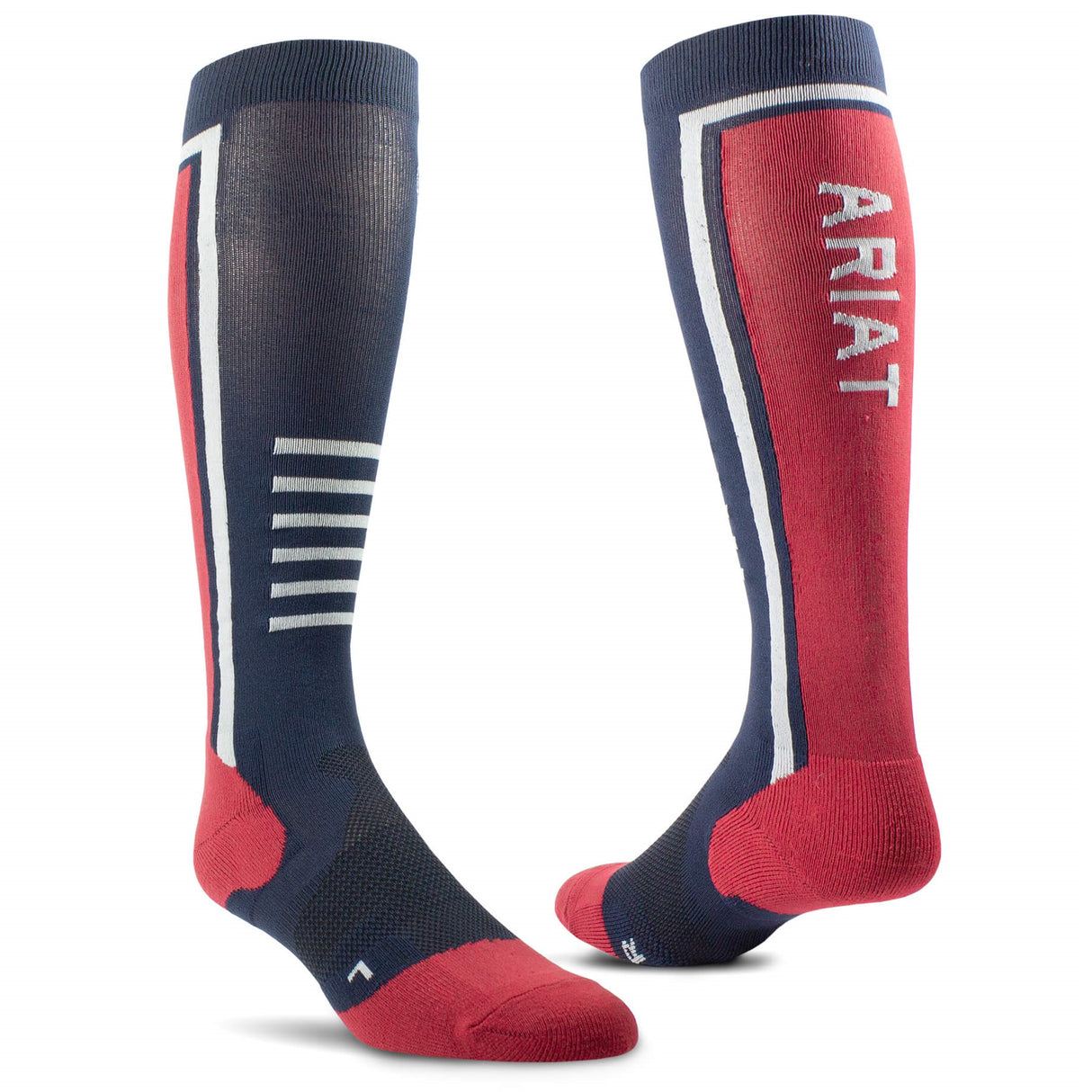 ARIAT TEK Slimline Performance Socks - Navy/Red Ariat