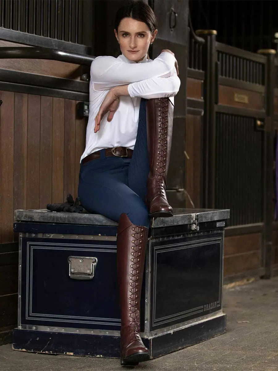 ARIAT Tri Factor Grip Full Seat Breech - Navy