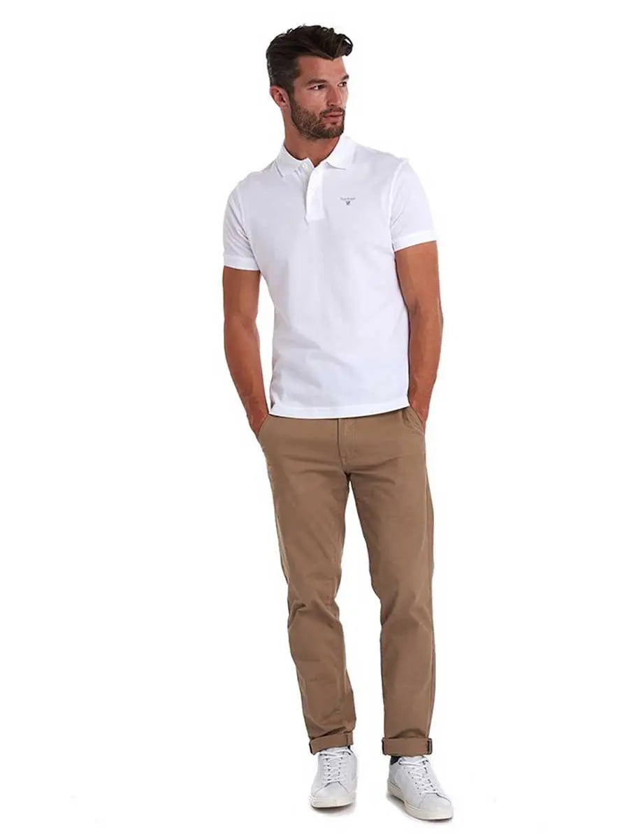 BARBOUR Mens Sports Polo - White