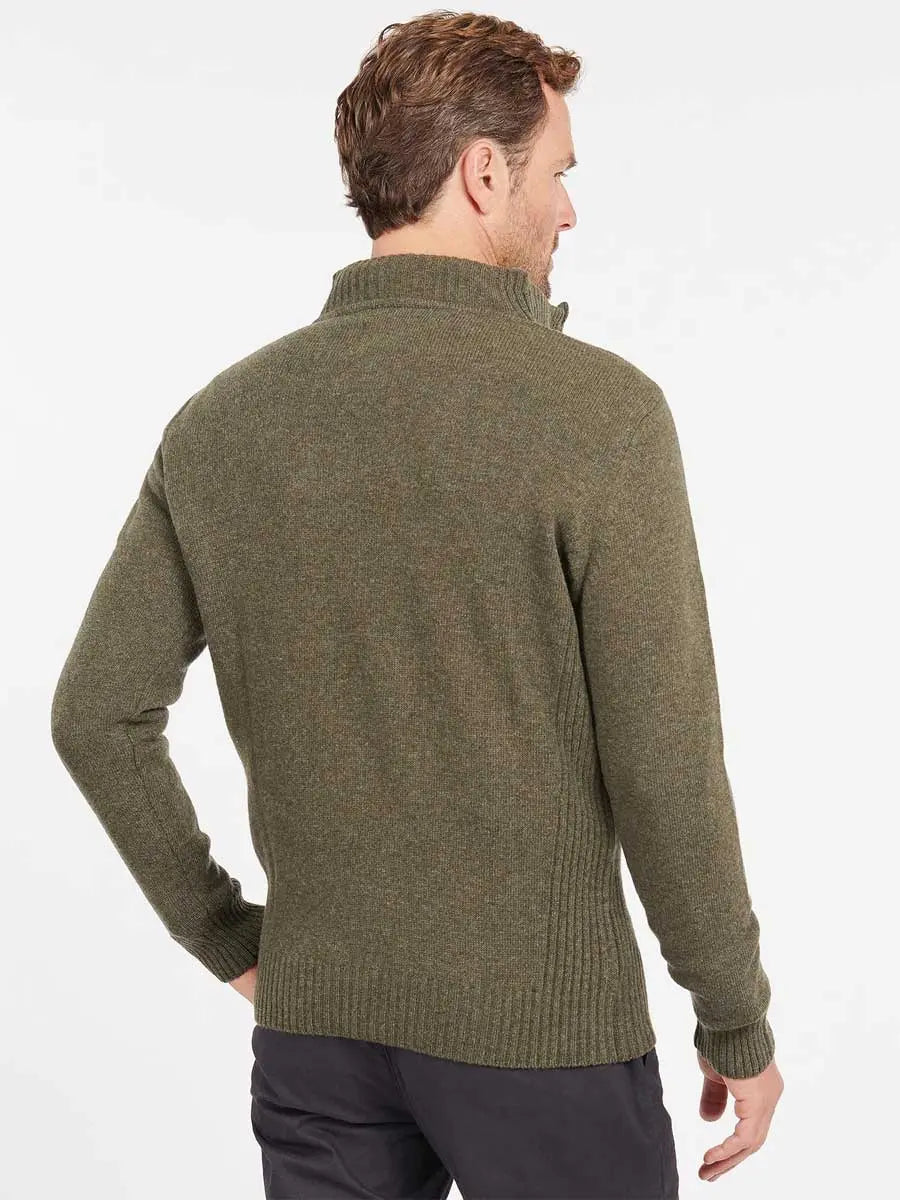 BARBOUR Nelson Essential Half Zip Jumper - Mens - Seaweed Barbour