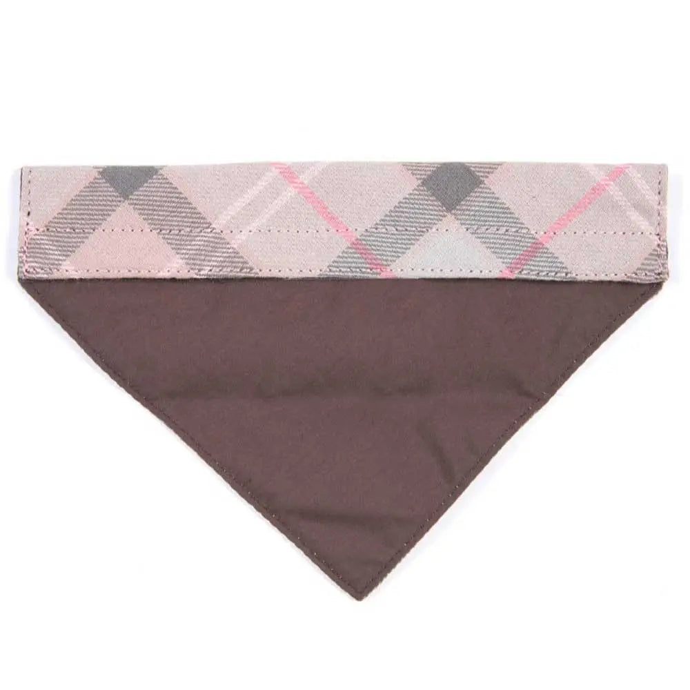 BARBOUR Tartan Bandana - Taupe/Pink