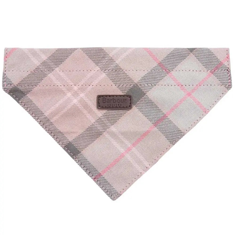 BARBOUR Tartan Bandana - Taupe/Pink