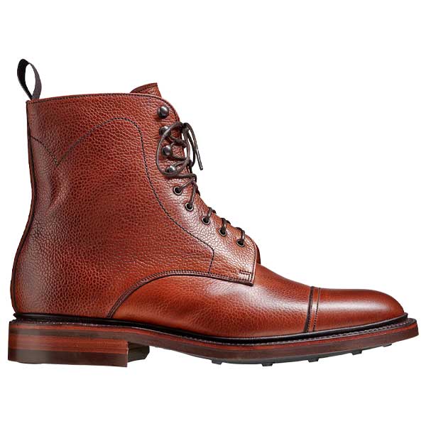 BARKER Donegal Boots - Mens Toe Cap - Antique Rosewood Calf