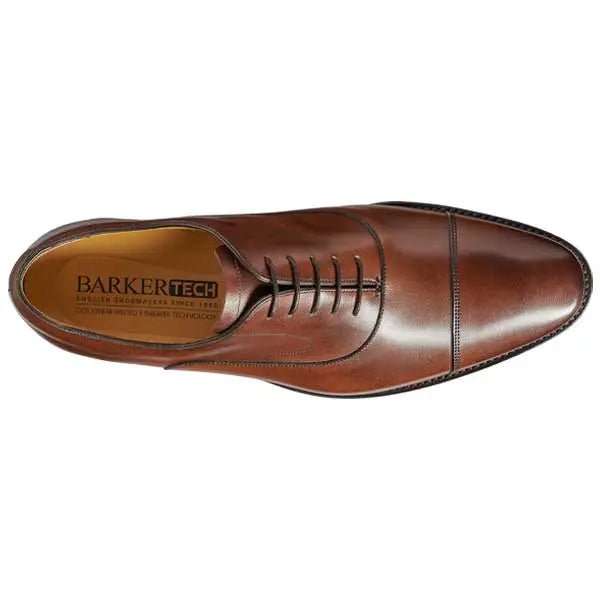 BARKER Wright Shoes - Mens Oxford Style Shoes - Walnut Calf