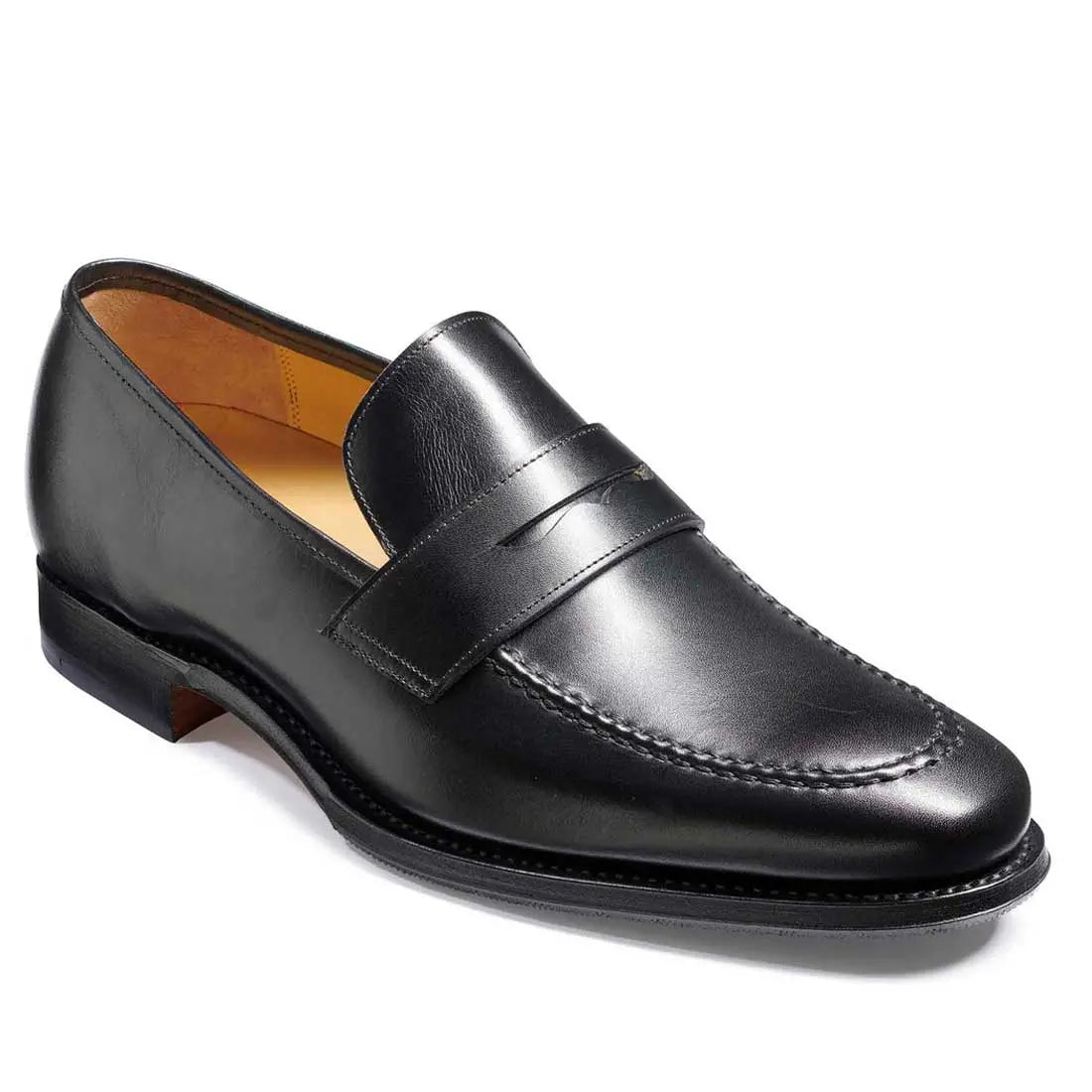 Barker Moccasin Loafer Gates - Black calf
