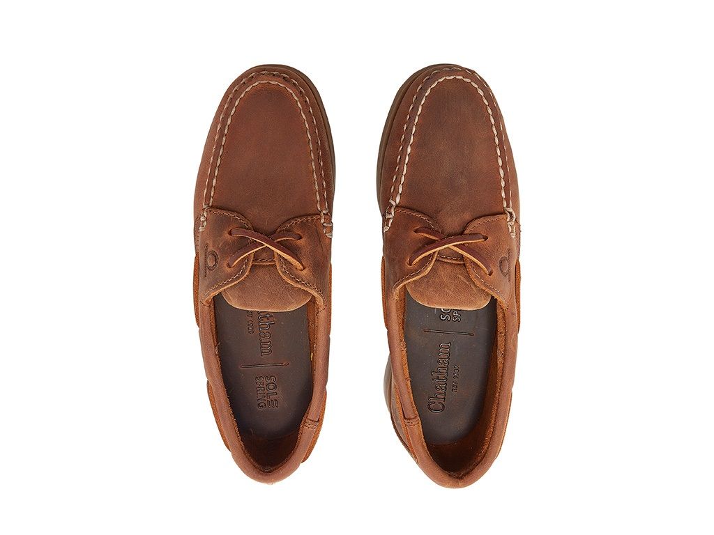 CHATHAM Ladies Java G2 Leather Sustainable Deck Shoes - Walnut