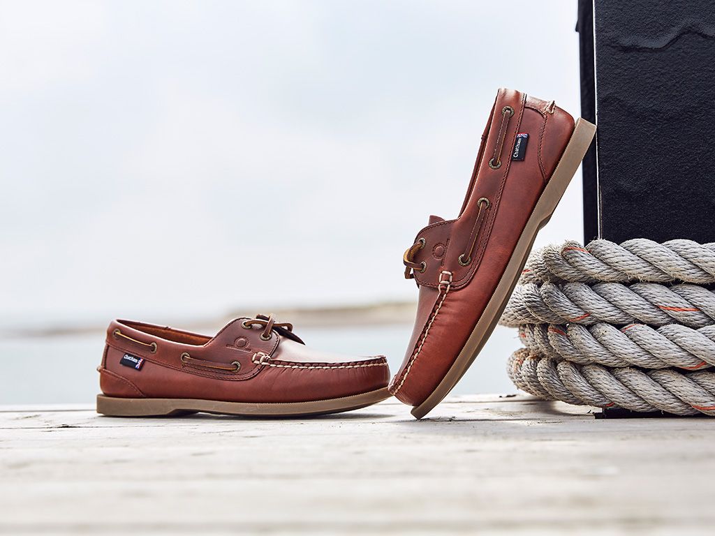 50% OFF CHATHAM Mens Deck II G2 Leather Boat Shoes - Chestnut Size: UK 10.5 / Euro 44.5 Chatham