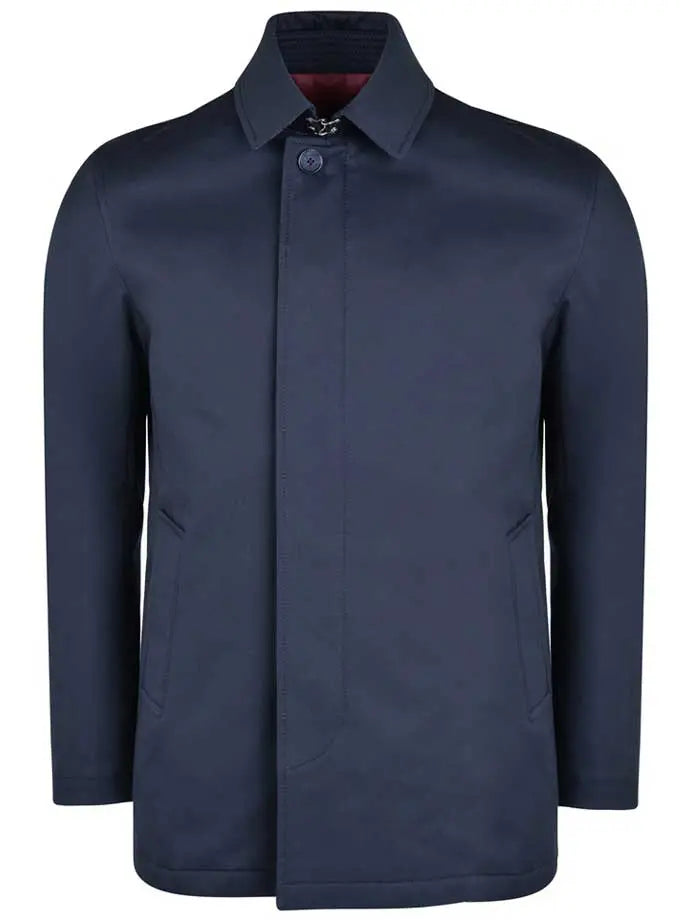 MAGEE Coat - Mens Delvin Water Resistant Raincoat - Navy