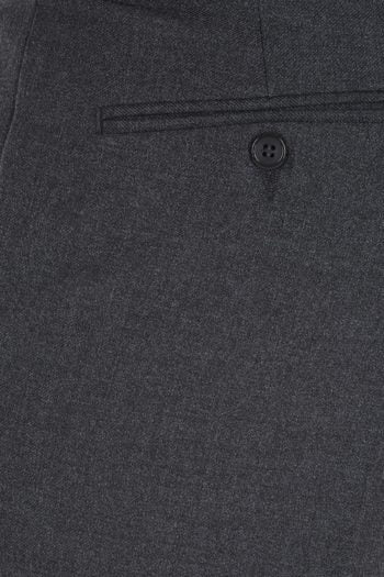 GURTEEN Trousers - Cologne Formal Stretch Flannels - Charcoal Gurteen