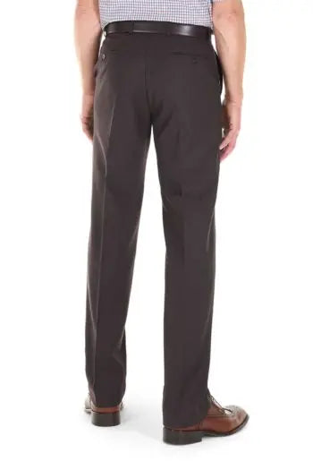 GURTEEN Trousers - Cologne Formal Stretch Flannels - Conker Brown Gurteen