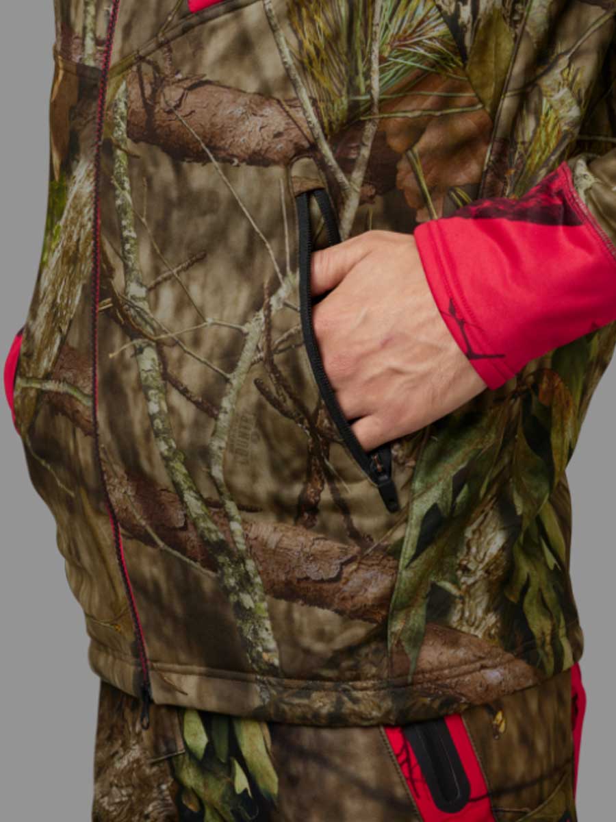 HARKILA Moose Hunter 2.0 Fleece Jacket - Mens - Mossy Oak Break-Up Country / Mossy Oak Red Harkila