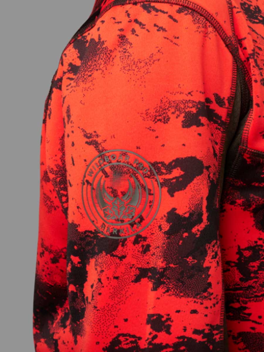 HARKILA Wildboar Pro Camo Fleece Jacket - Mens - AXIS MSP Wildboar Orange / Shadow Brown Harkila