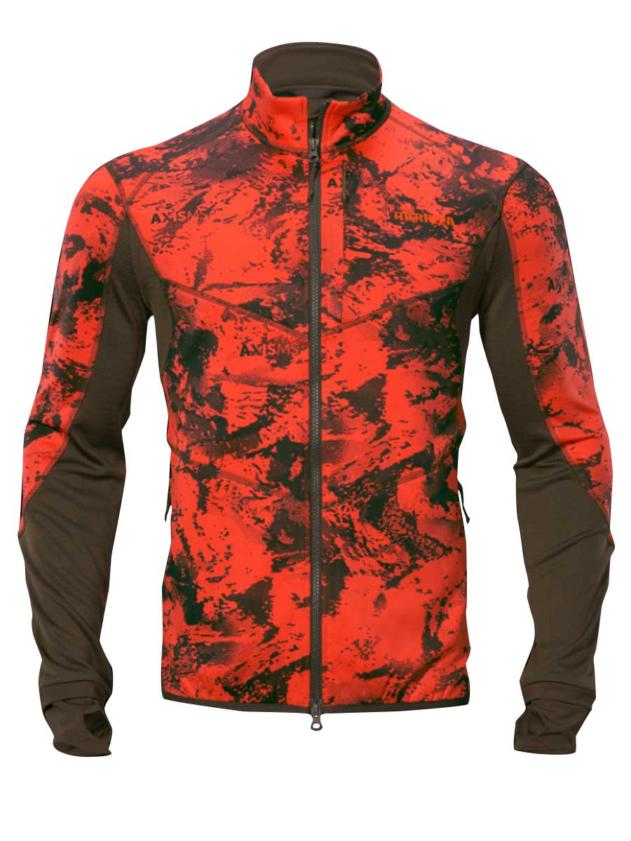 HARKILA Wildboar Pro Camo Fleece Jacket - Mens - AXIS MSP Wildboar Orange / Shadow Brown Harkila