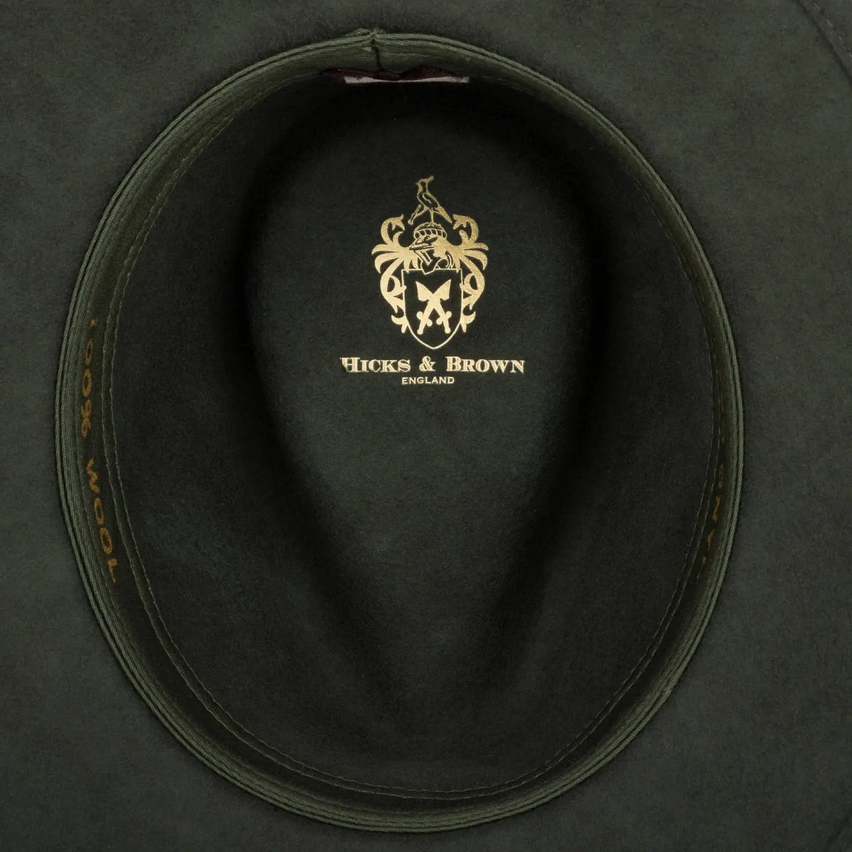 HICKS & BROWN Ladies Suffolk Fedora Hat - Pheasant Feather Wrap - Olive Hicks and Brown