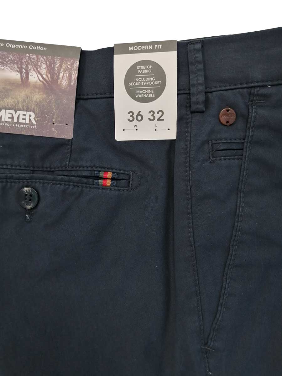 MEYER B-Palma 3011 Shorts - Men's Cotton Twill - Navy Meyer