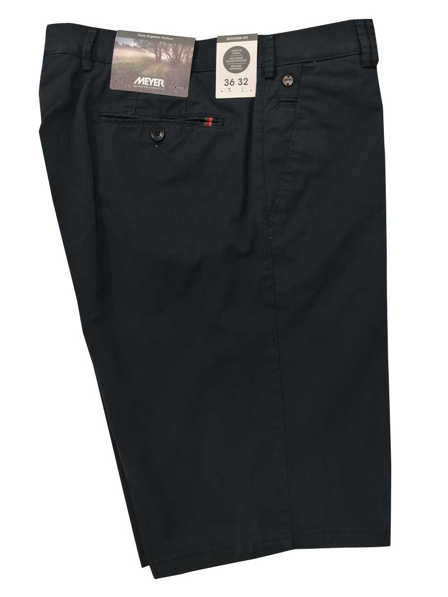 MEYER B-Palma 3011 Shorts - Men's Cotton Twill - Navy Meyer