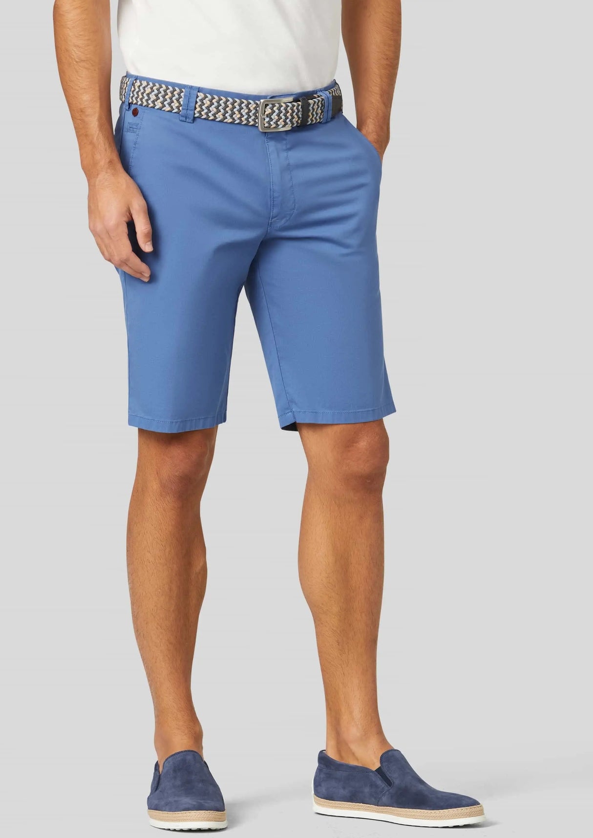 MEYER B-Palma Shorts - Men's Cotton Twill - Blue Meyer