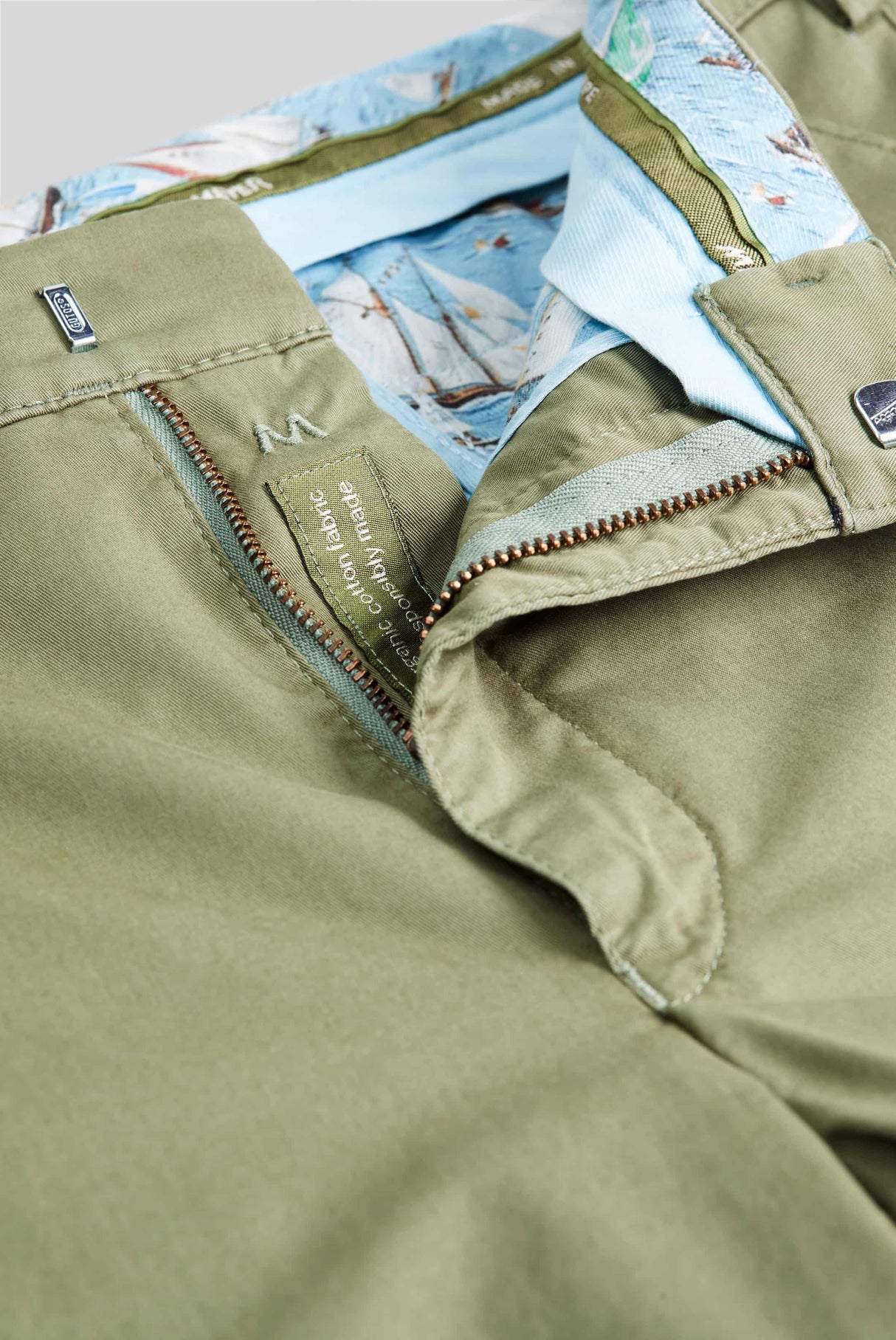 50% OFF - MEYER B-Palma Shorts - Men's Cotton Twill - Green - Size: 32" Waist Meyer