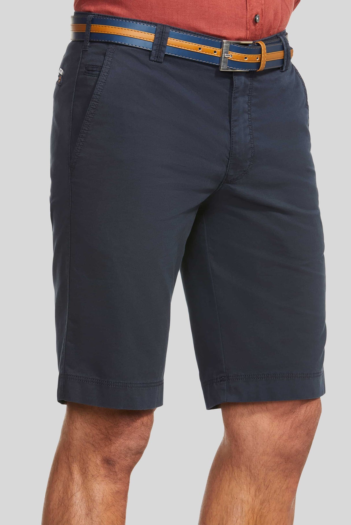 MEYER B-Palma 3011 Shorts - Men's Cotton Twill - Navy Meyer