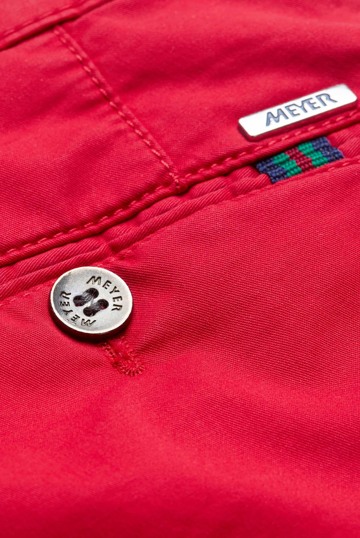 50% OFF - MEYER B-Palma Shorts - Men's Cotton Twill - Red - Size: 38" Waist Meyer