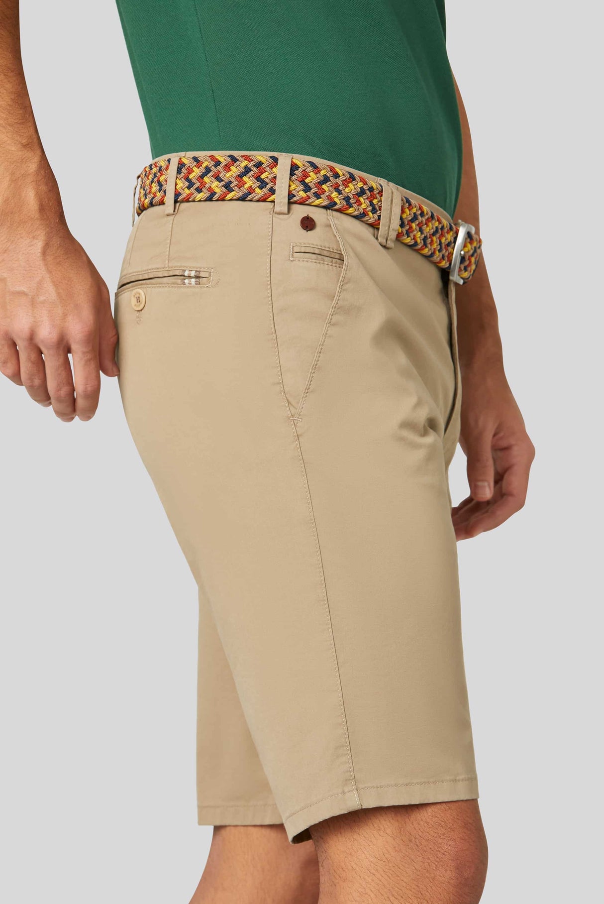 MEYER B-Palma Shorts - Men's Cotton Twill - Taupe Meyer