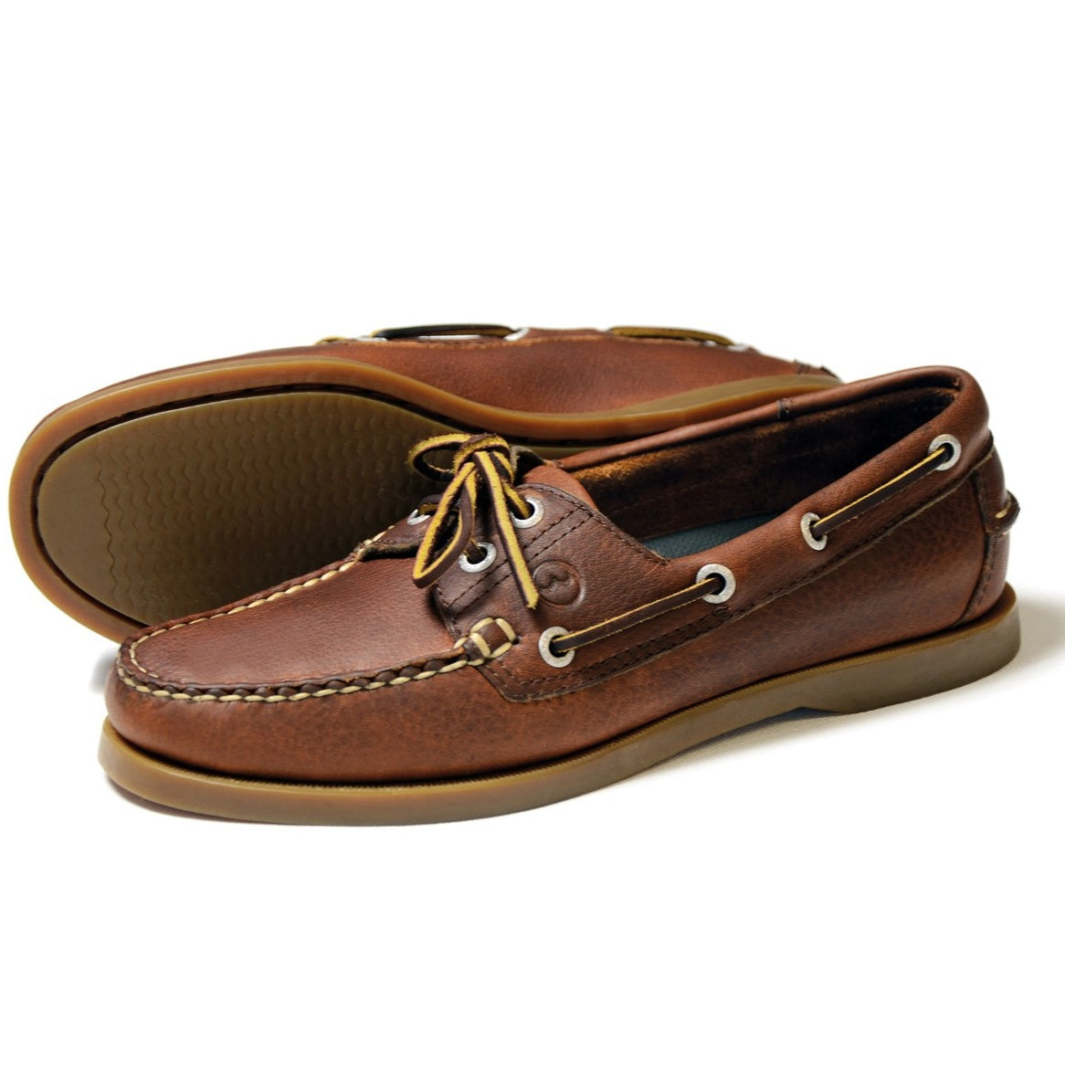 ORCA BAY Ladies Creek Leather Deck Shoes - Havana Orca Bay
