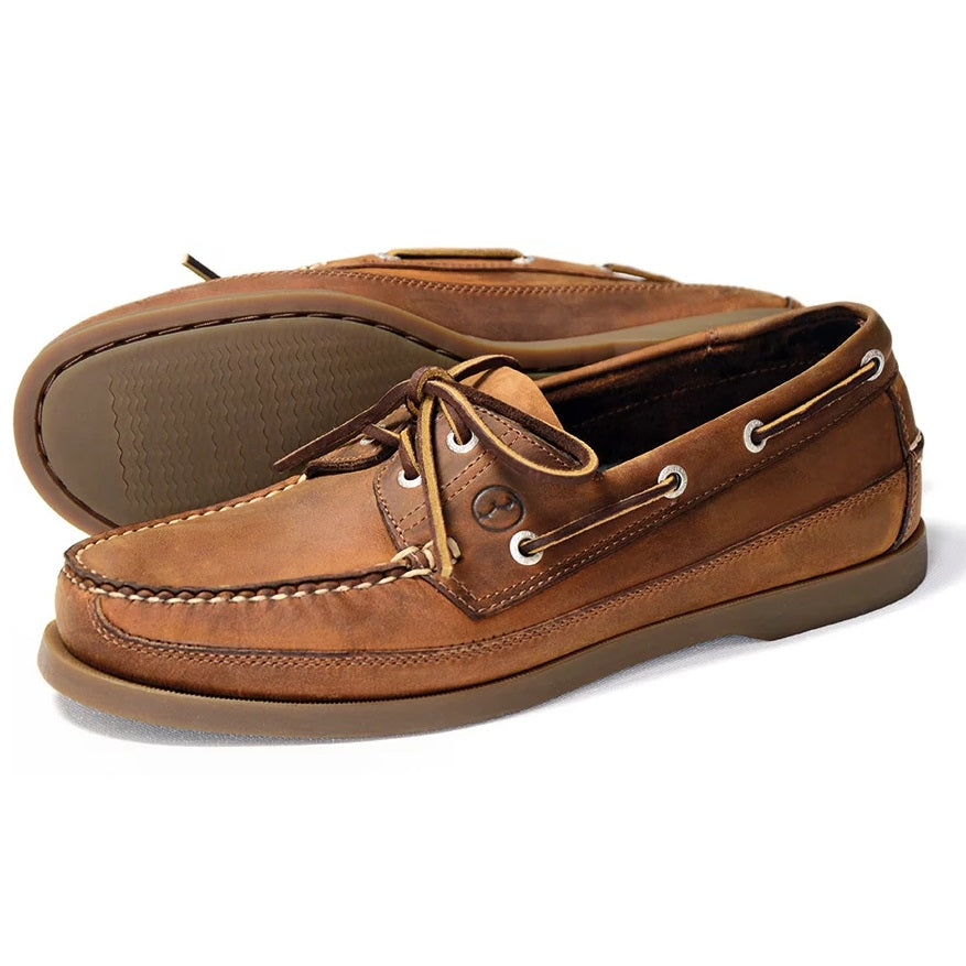 ORCA BAY Mens Augusta Leather Deck Shoes - Sand Orca Bay