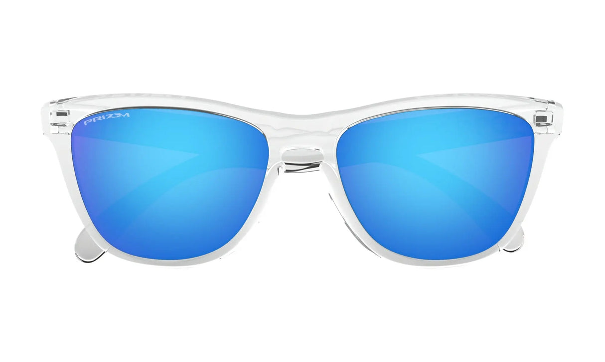 OAKLEY Frogskins Sunglasses - Crystal Clear Frame - Prizm Sapphire Lens Oakley