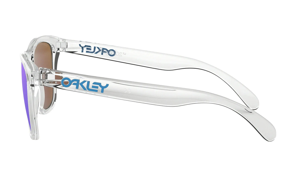 OAKLEY Frogskins Sunglasses - Crystal Clear Frame - Prizm Sapphire Lens Oakley